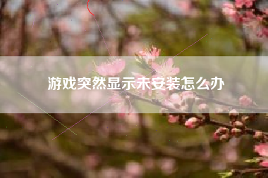 游戏突然显示未安装怎么办