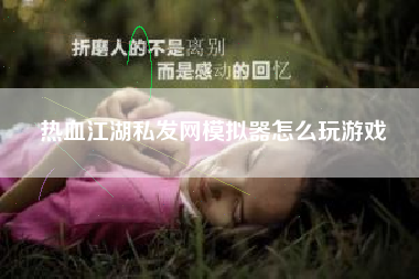热血江湖私发网模拟器怎么玩游戏