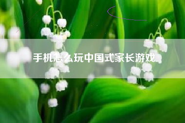 手机怎么玩中国式家长游戏