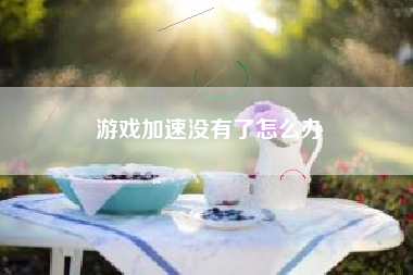 游戏加速没有了怎么办