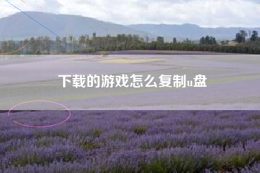 下载的游戏怎么复制u盘