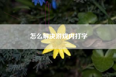怎么解决游戏内打字