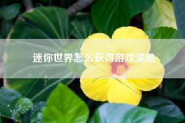 迷你世界怎么获得游戏奖励