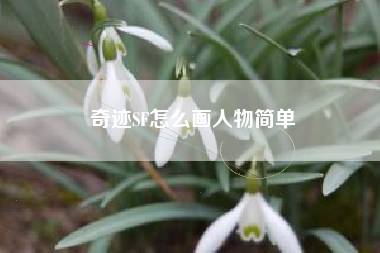 奇迹SF怎么画人物简单