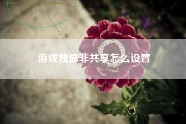 游戏独显非共享怎么设置
