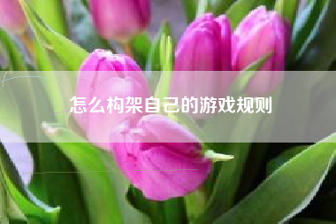 怎么构架自己的游戏规则