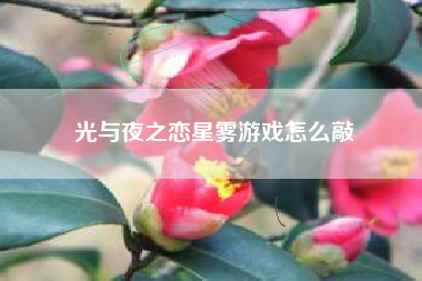 光与夜之恋星雾游戏怎么敲