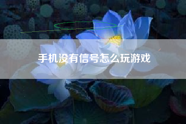 手机没有信号怎么玩游戏