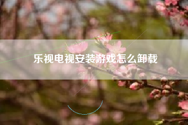 乐视电视安装游戏怎么卸载