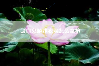 吸血鬼游戏衣服怎么拿枪