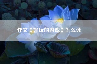 作文《好玩的游戏》怎么读