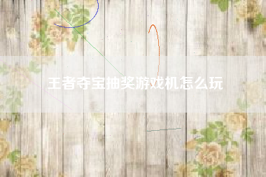 王者夺宝抽奖游戏机怎么玩
