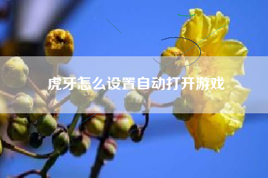 虎牙怎么设置自动打开游戏