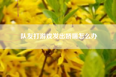 队友打游戏发出娇喘怎么办