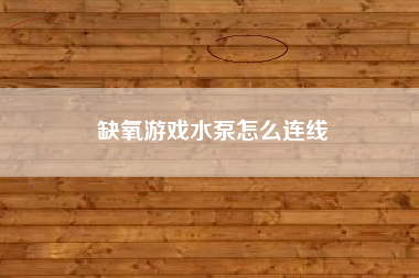缺氧游戏水泵怎么连线