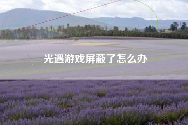 光遇游戏屏蔽了怎么办