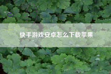 快手游戏安卓怎么下载苹果