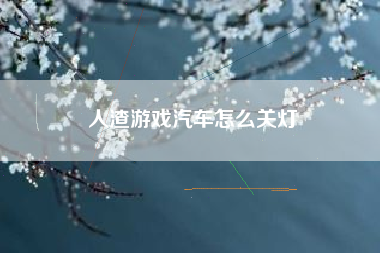 人渣游戏汽车怎么关灯