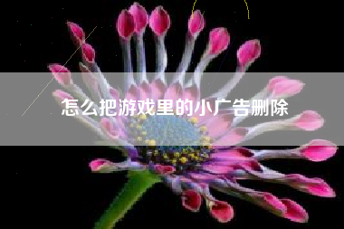 怎么把游戏里的小广告删除