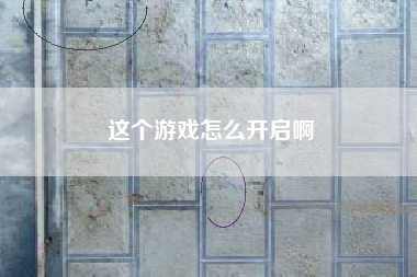 这个游戏怎么开启啊
