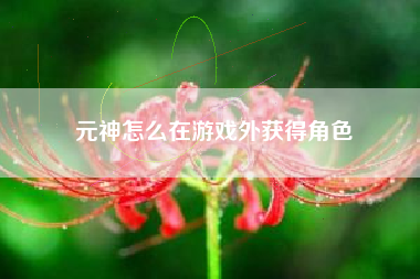 元神怎么在游戏外获得角色
