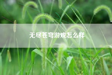 无尽苍穹游戏怎么样