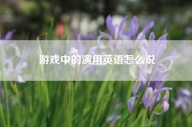游戏中的演用英语怎么说 游戏中的演用英语怎么说