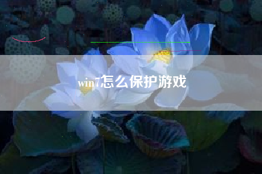 win7怎么保护游戏