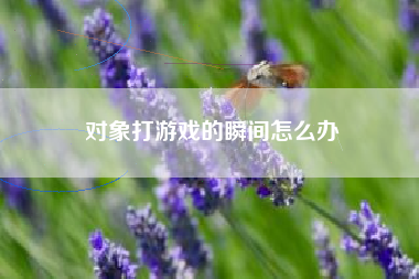 对象打游戏的瞬间怎么办