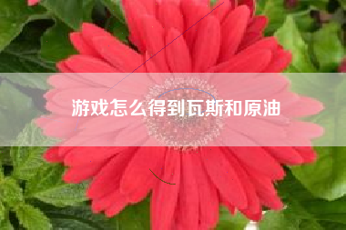 游戏怎么得到瓦斯和原油