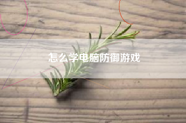 怎么学电脑防御游戏