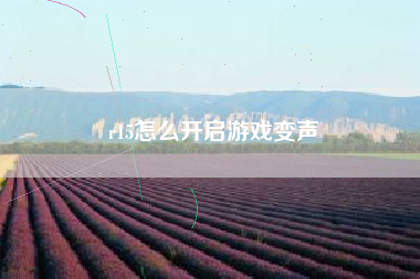 r15怎么开启游戏变声 r15怎么开启游戏变声