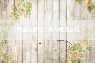 网络主播推广的游戏怎么玩