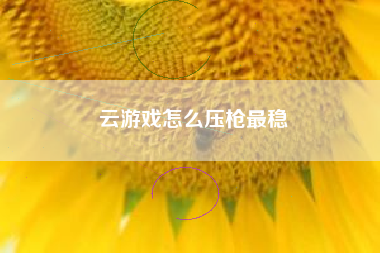 云游戏怎么压枪最稳