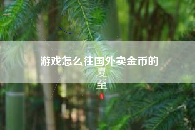 游戏怎么往国外卖金币的