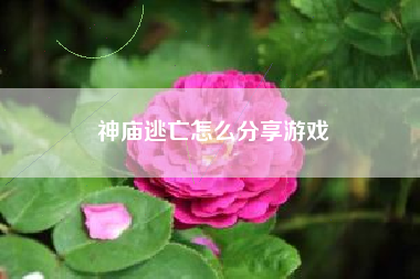 神庙逃亡怎么分享游戏