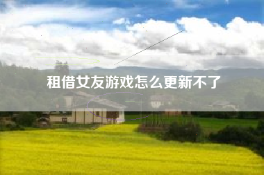 租借女友游戏怎么更新不了