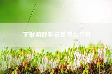 下载游戏到云盘怎么打开