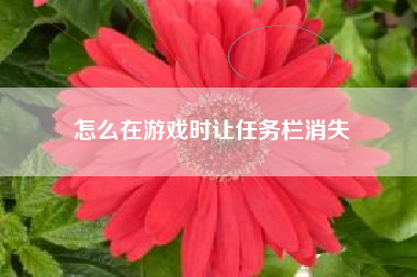 怎么在游戏时让任务栏消失
