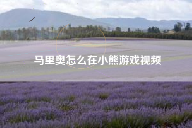 马里奥怎么在小熊游戏视频