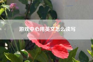 游戏中心用英文怎么读写
