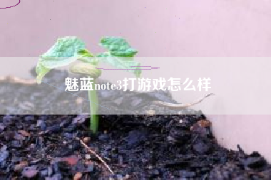 魅蓝note3打游戏怎么样