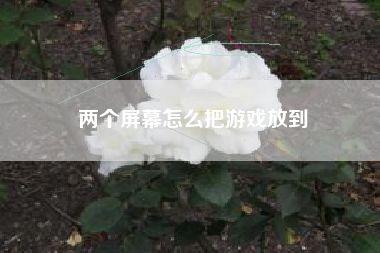 两个屏幕怎么把游戏放到