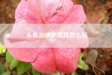 头条游戏不充钱怎么玩