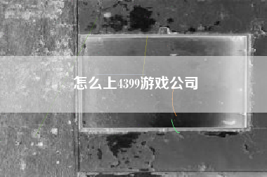 怎么上4399游戏公司