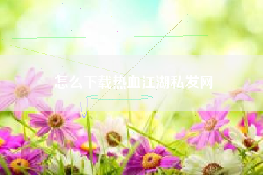 怎么下载热血江湖私发网