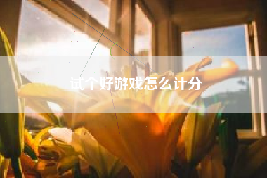 试个好游戏怎么计分