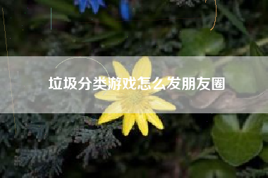 垃圾分类游戏怎么发朋友圈