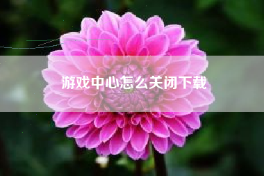 游戏中心怎么关闭下载