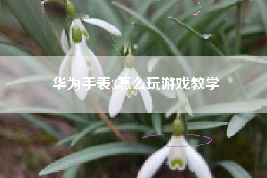 华为手表3怎么玩游戏教学